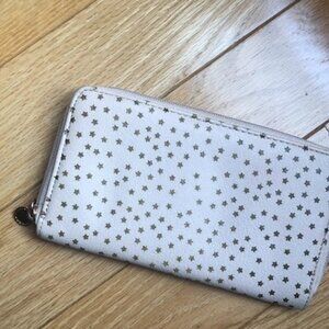 LC Lauren Conrad Pink Wallet With Metallic Gold Stars